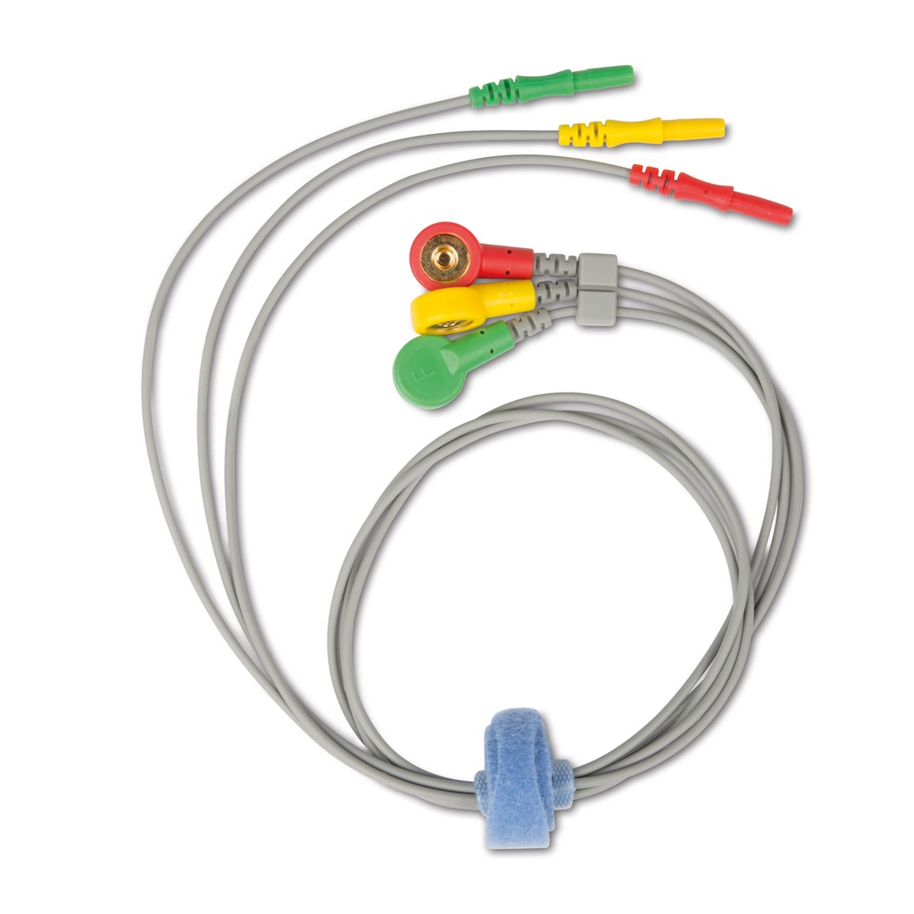 EKG Kabel, Schnappstecker 3 Leitungen