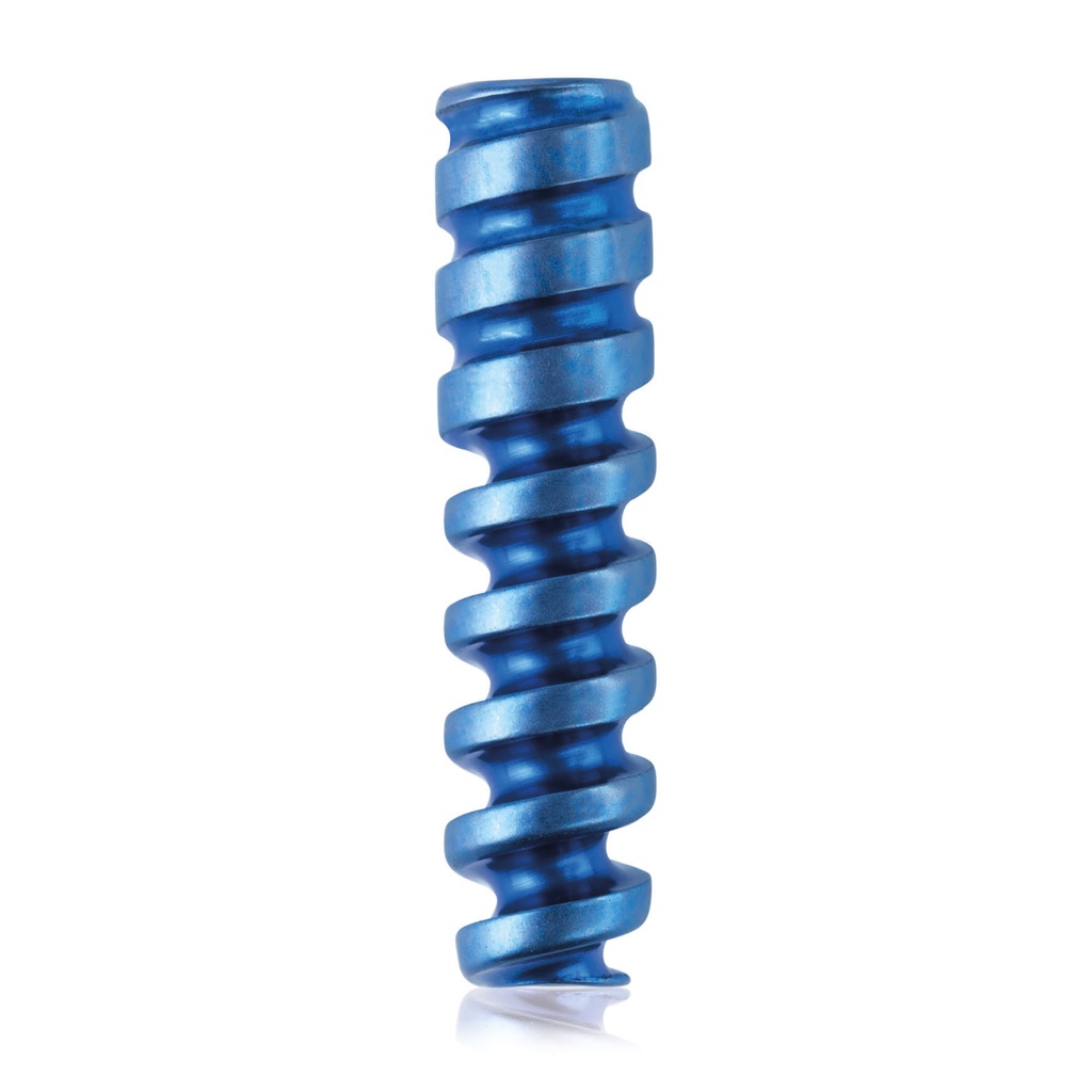 [191576] Titan-Interferenzschraube Ø3 x 13 mm, kanuliert, Kanülierung 1.1 mm, blau, HEX 2.0