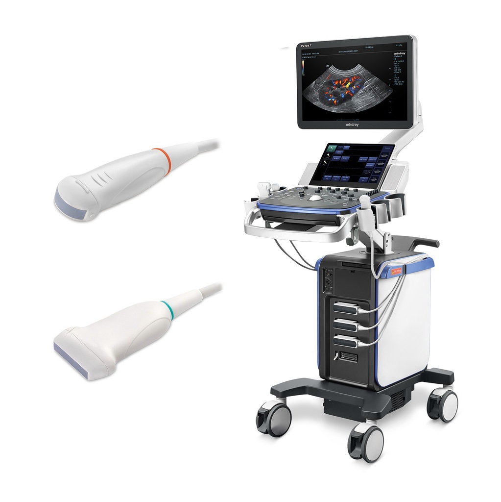 [A30507002] Aktionspaket: Vetus 7 Expert - im Aktionspaket enthaltene Sonden: Mikro-konvex: 2,6-12,8 MHz (C11-3s / Art. Nr. 305056), Linear T-förmig: 4,4-13,5 MHz (L12-4s / Art. Nr. 305057)