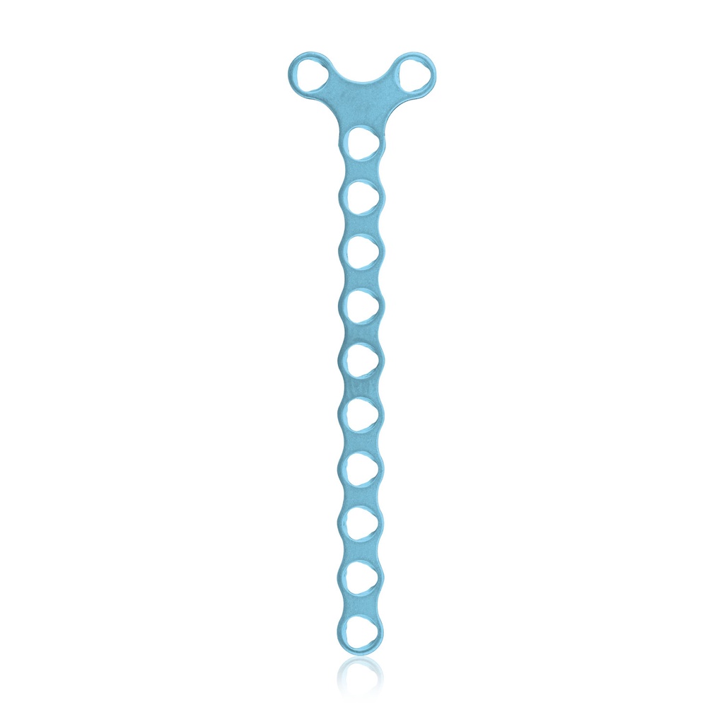 EickLoxx Micro Knochenplatte, 1 mm System, hellblau, Y - Platte 12-Loch, Maße in mm: 44,5 x 3,5 x 1