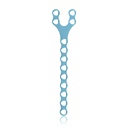 EickLoxx Micro Knochenplatte,1 mm System, hellblau, Y - Platte 13-Loch, Maße in mm: 48,5 x 3,5 x 1
