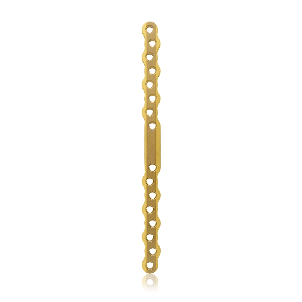 [187758] EickLoxx S-Typ Knochenplatte 16-Loch, 180 x 12 x 4,5 mm, Titan gold