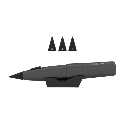 [A173400] Paket: Freezpen 16G, inkl. 30 x 16g N2O Kartuschen und inkl. je 1 Stk. Freezpen-Aufsatz, blau, 1 - 3mm, weiß, 2 - 6mm, grün, 4 - 8mm