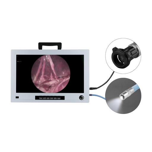 [306105] Endoskopie Monitor 22", Full HD mit integrierter CCD Kamera und Lichtquelle1/2 " CMOS Full HD, 60fps 100W LED Lichtquelle, 5000-6500K Farbtemperatur