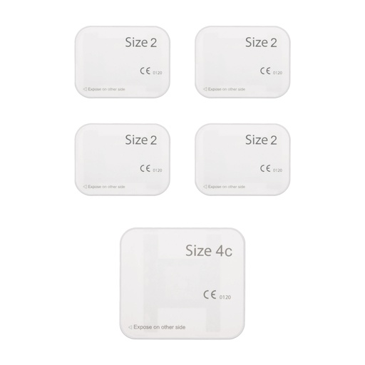 [70803101] Imaging Plate Starter Kit - Veterinary Contains: 4 x IP size 2 and 1 x IP size 4c