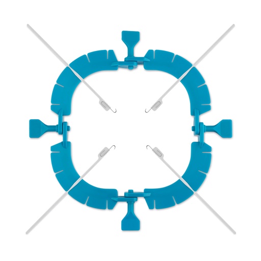 [162150] Ringretraktor, 14,4 x 14,4 cm, inkl. 8 elastische Haken, scharf, "Semi-disposable"